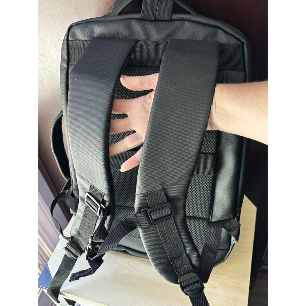 Primo Weekender Laptop Bag Black USB Travel Business Backpack Briefcase Luggage